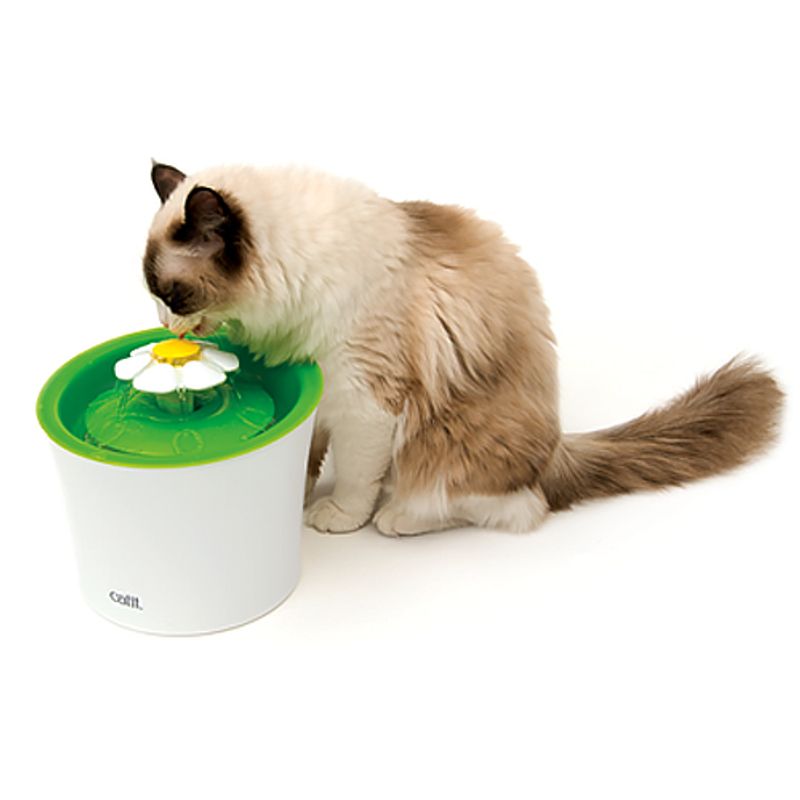 Bebedero-Fuente-Con-Flor-Catit-Para-Gatos-Blanco