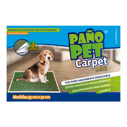Bandeja Sanitaria PañoPet InDoor Carpet Mini 35x50 Cm