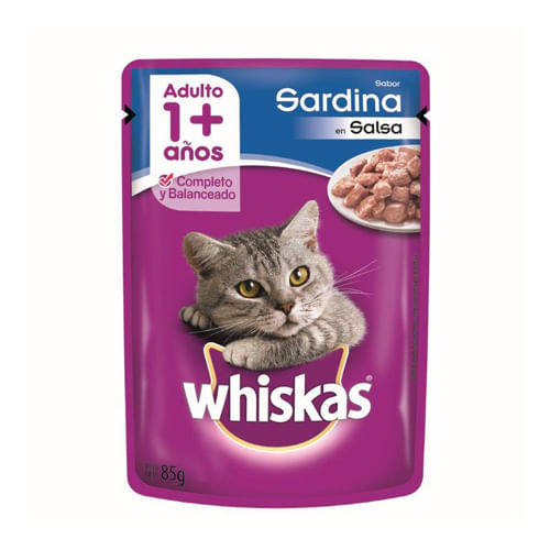 Pouch Whiskas para Gatos Adultos Sardina