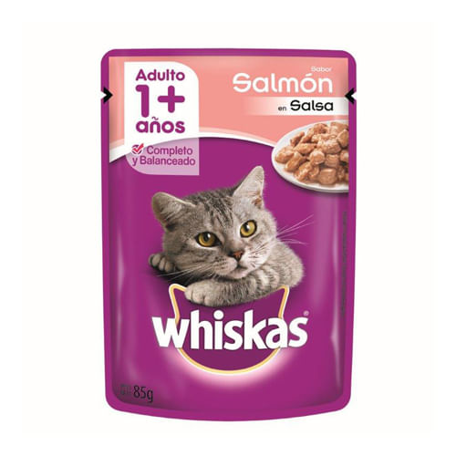 Pouch Whiskas para Gatos Adultos Salmón