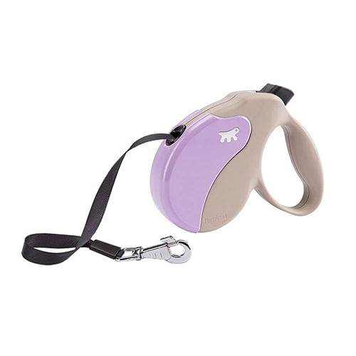 Correa Ferplast Friend Retractil Beige Y Purpura