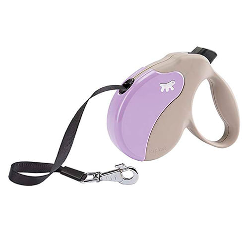 Correa Ferplast Friend Retractil Beige Y Purpura