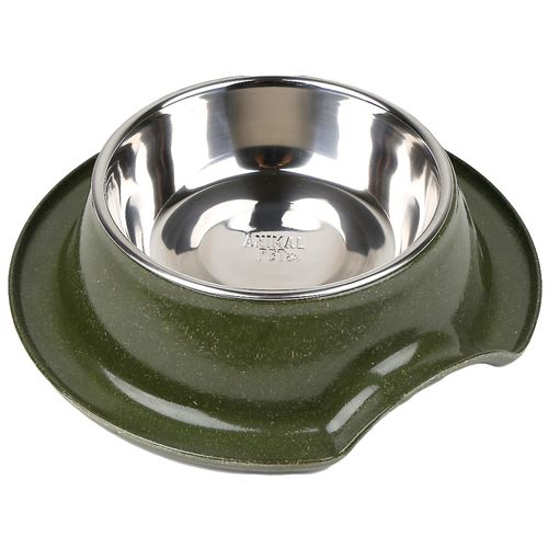 Comedero Bebedero Animal Pet Circular Verde