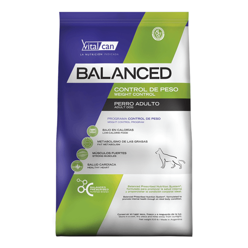 Alimento VitalCan Balanced Adulto Weight Control - 20 Kg
