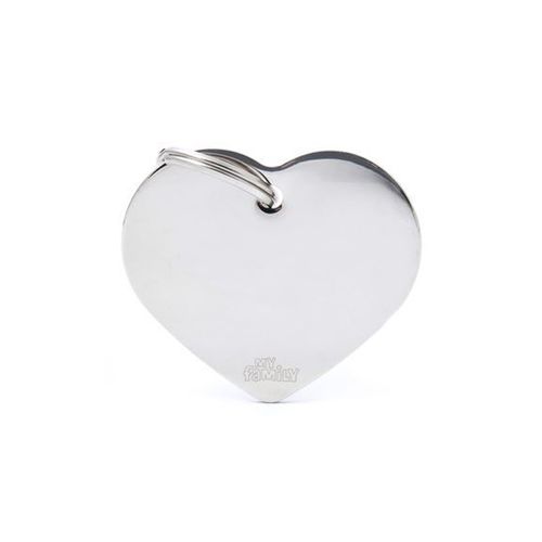 Chapita My Family Corazón De Aluminio Cromado