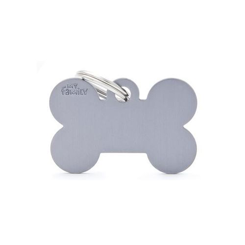 Chapita My Family Hueso De Aluminio Gris
