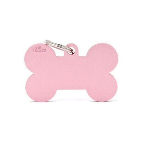 Chapita My Family Hueso De Aluminio Rosa