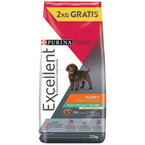 Alimento Excellent para Perro Cachorro Medium&Large Bonus Bag