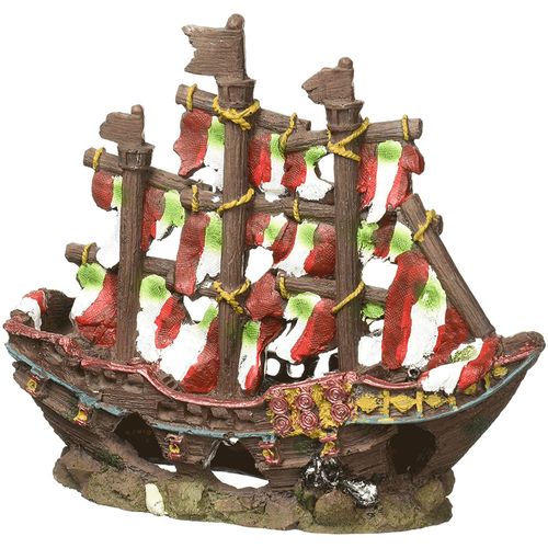 Barco Pirata Decorativo Para Peceras