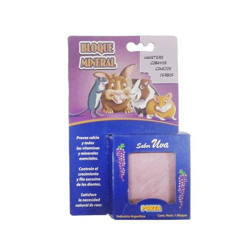 Bloque Mineral Para Roedores Porta Uva