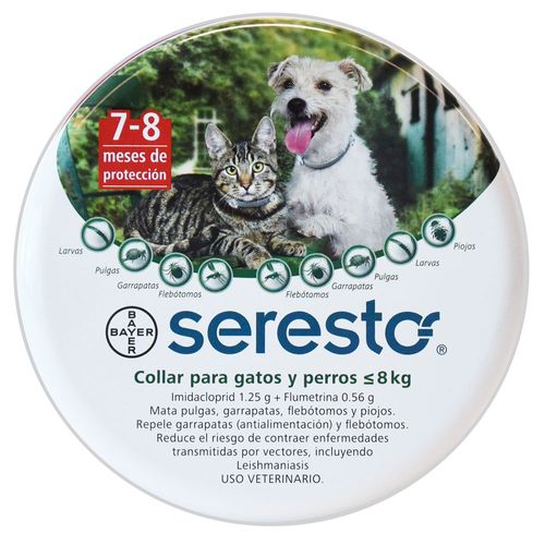 Seresto Collar contra Pulgas y Garrapatas Perros y Gatos