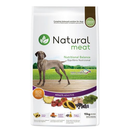 Natural Meat Perro Adulto Carne y Frutas