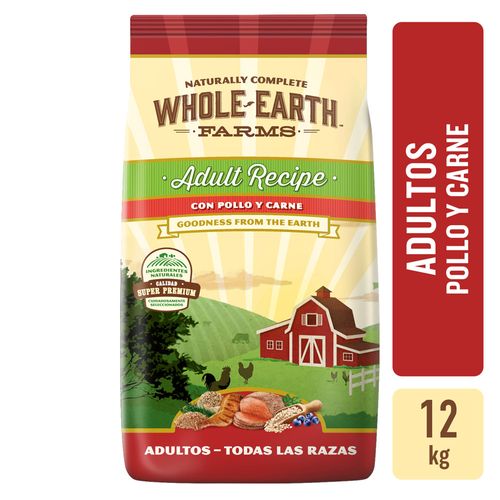 Alimento Whole Earth Farms Pollo y Carne Perro Adulto