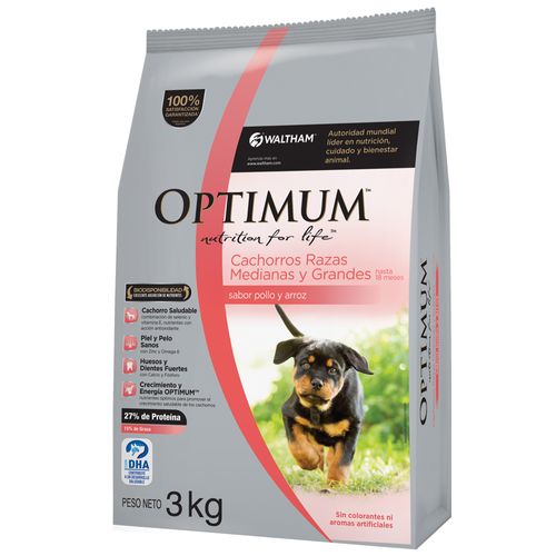 Alimento Optimum Perro Cachorro Med y Grande