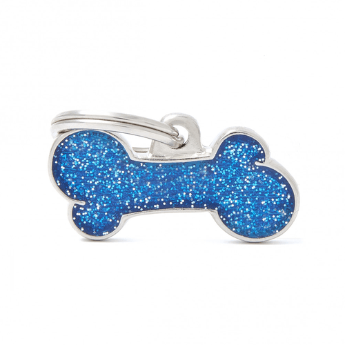 Chapita My Family Huella Con Glitter Azul