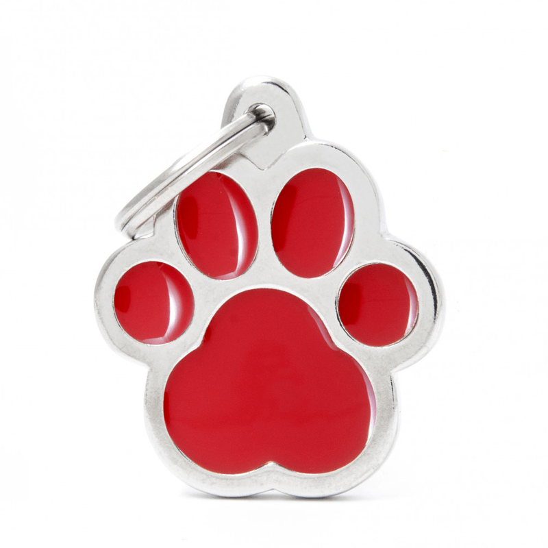 Chapita-My-Family-Classic-Pawprint-Roja