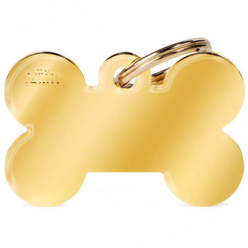 Chapita My Family Hueso De Aluminio Dorado