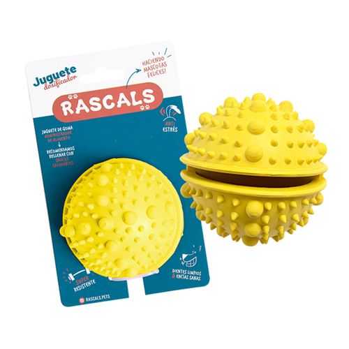 Pelota Rascals Dispenser con Pinches Amarilla