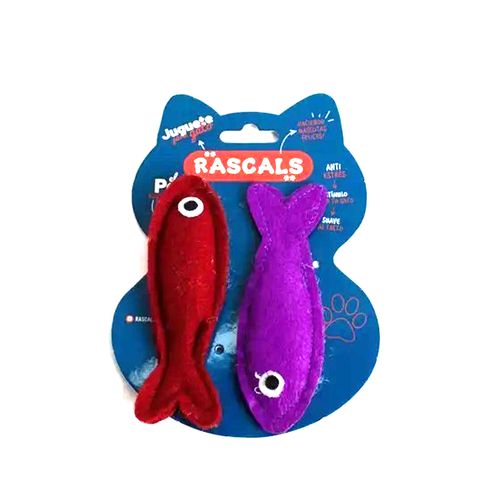 Juguete con Hierba Gatera Rascals Pack de Peces