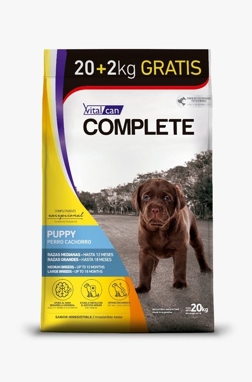 Alimento Complete Cachorro Raza Mediana y Grande
