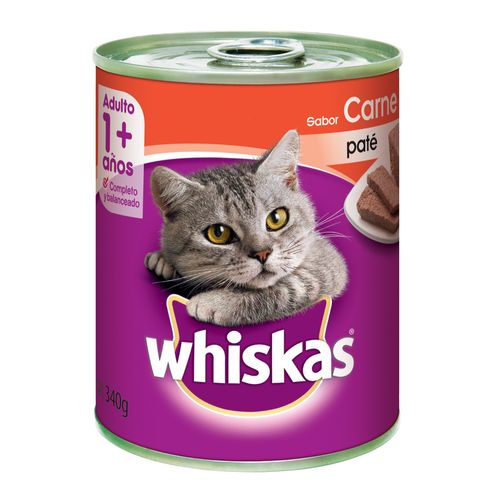 Lata Whiskas para Gatos Adultos Carne