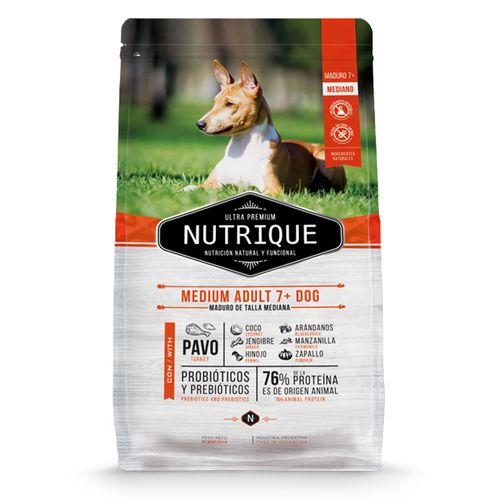 Alimento Nutrique Perro Adulto 7+ Raza Mediana