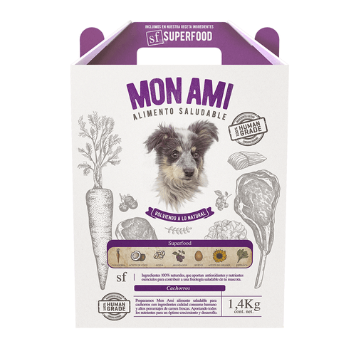 Alimento Natural Mon Ami Cachorros Pequeños Y Medianos