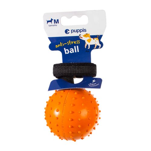 Pelota con Soga Puppis Nylon Naranja