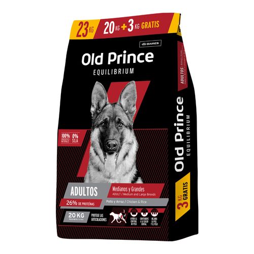 Alimento Old Prince Equilibrium Perro Mediano y Grande Bonus Bag