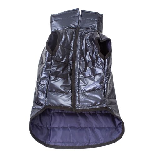 Campera Kika Dog Metalizada Azul Marino