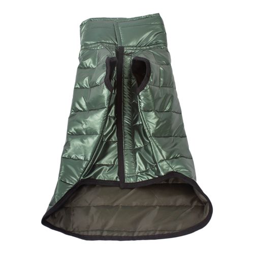 Campera Kika Dog Metalizada Verde Botella
