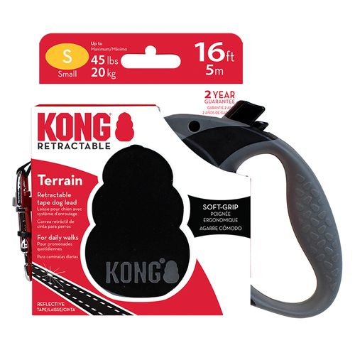 Correa Terrain Kong Retráctil Negro