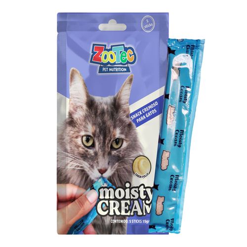 Snack Moisty Cream Zootec Sabor Pollo x5 Uds