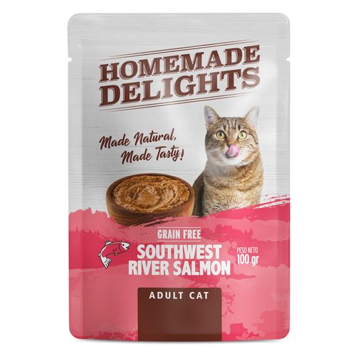 Pouch Homemade Delights River Salmon Gato Adulto