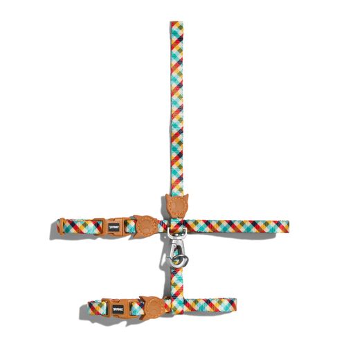 Set De Arnés y Correa Zee Cat Phantom Rayado Para Gato