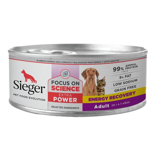 Lata Sieger Energy Recovery Para Perro y Gato