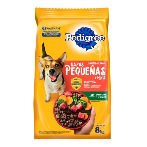 Alimento Pedigree Carne Y Vegerales Para Razas Pequeñas Y Minis