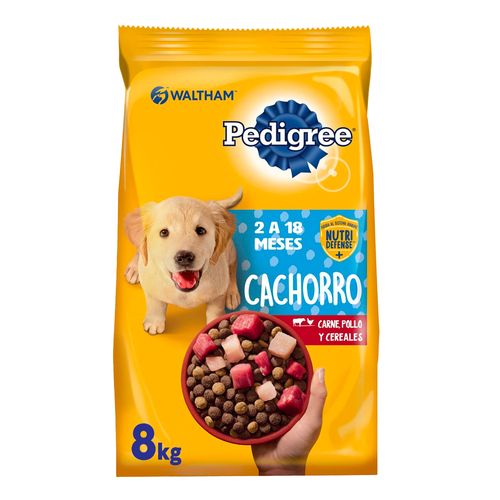 Alimento Pedigree Sano Crecimiento Carne, Pollo y Leche Para Cachorro