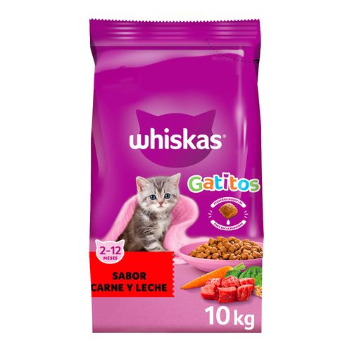 Alimento Whiskas Carne y Leche Para Gatito