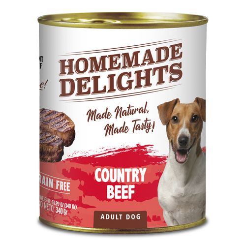 Lata Homemade Delights Country Beef Perro Adulto