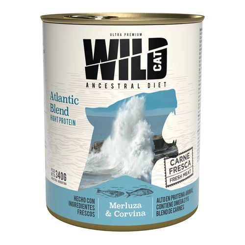 Lata Wild Merluza Y Corvina Gato Adulto