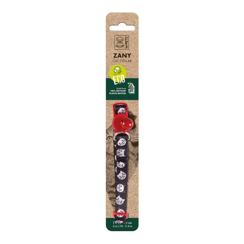Collar Mpets Eco Zany Rojo y Negro