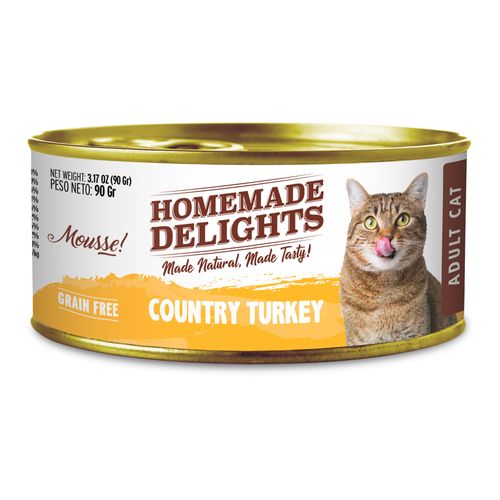 Lata Homemade Delights Country Turkey Gato Adulto