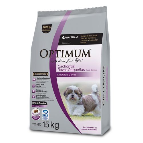 Alimento Optimum Perro Cachorro Raza Pequeña