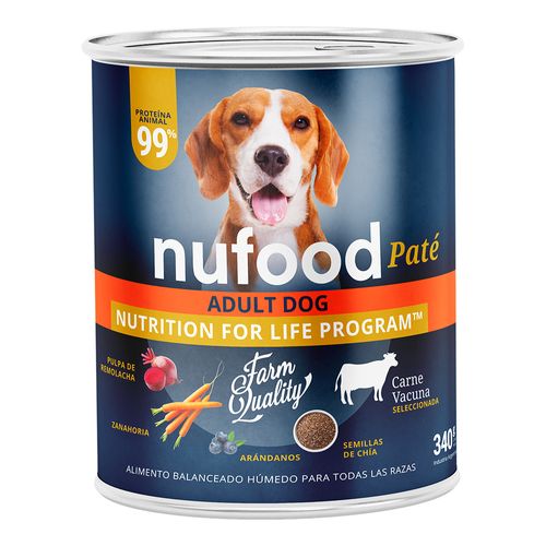 Lata Nufood Carne Perro Adulto