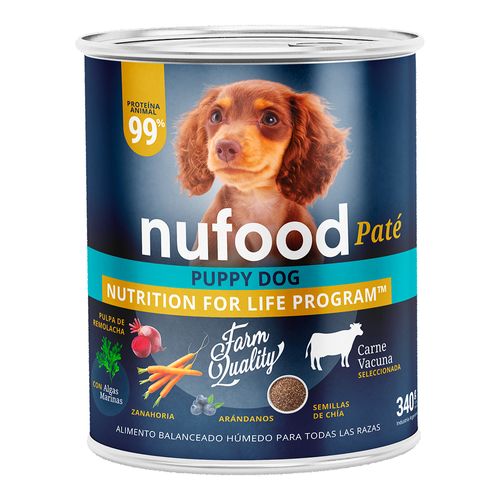Lata Nufood Carne Perro Cachorro