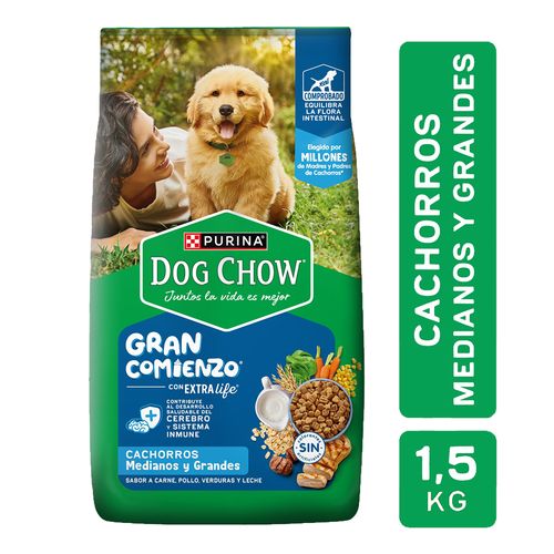 Alimento Dog Chow Cachorro Gran Comienzo Med/Gran -1,5 Kg