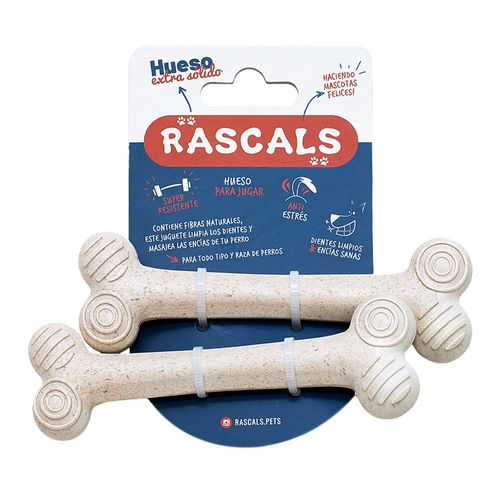 Juguete Hueso Sólido Nylon Bambú x2 S Rascals