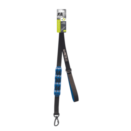 Correa Antishock M-Pets Negro y Azul