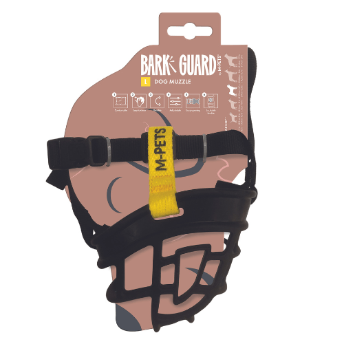 Bozal M-Pets Bark Negro y Amarillo
